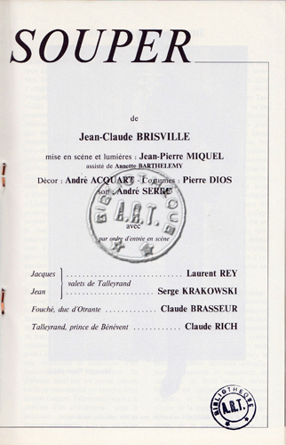 Les programmes de Théatre de l\